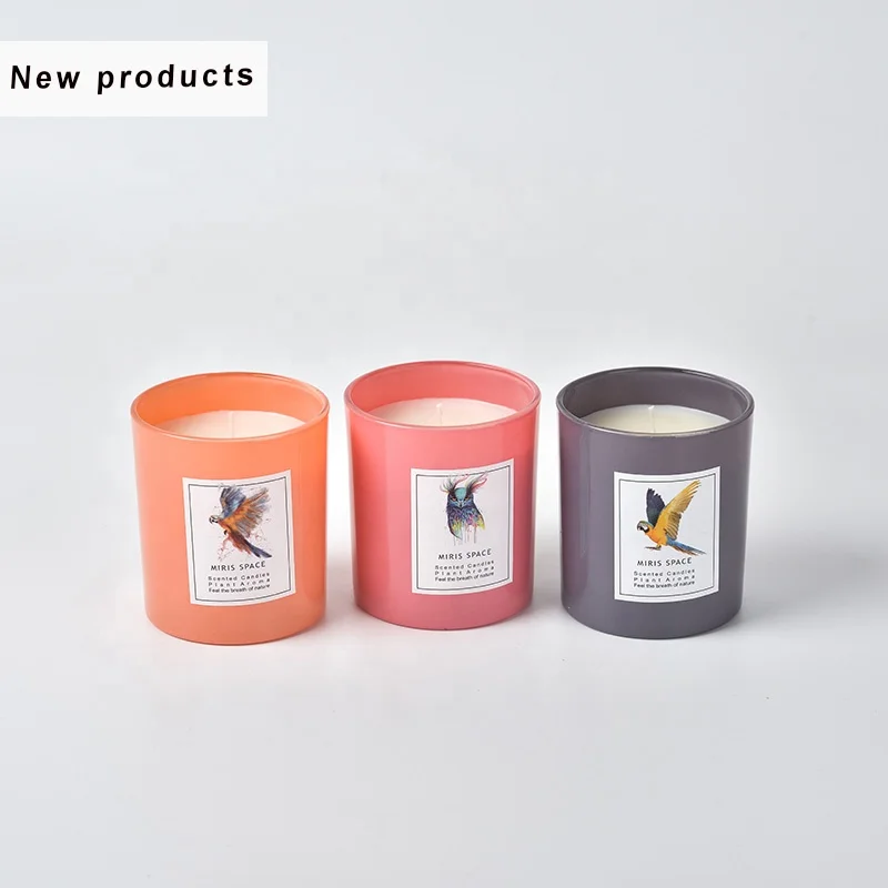 Candles Buy Online Custom Organic Soy Wax Private Label Perfumed Color Glass Candle For Sale