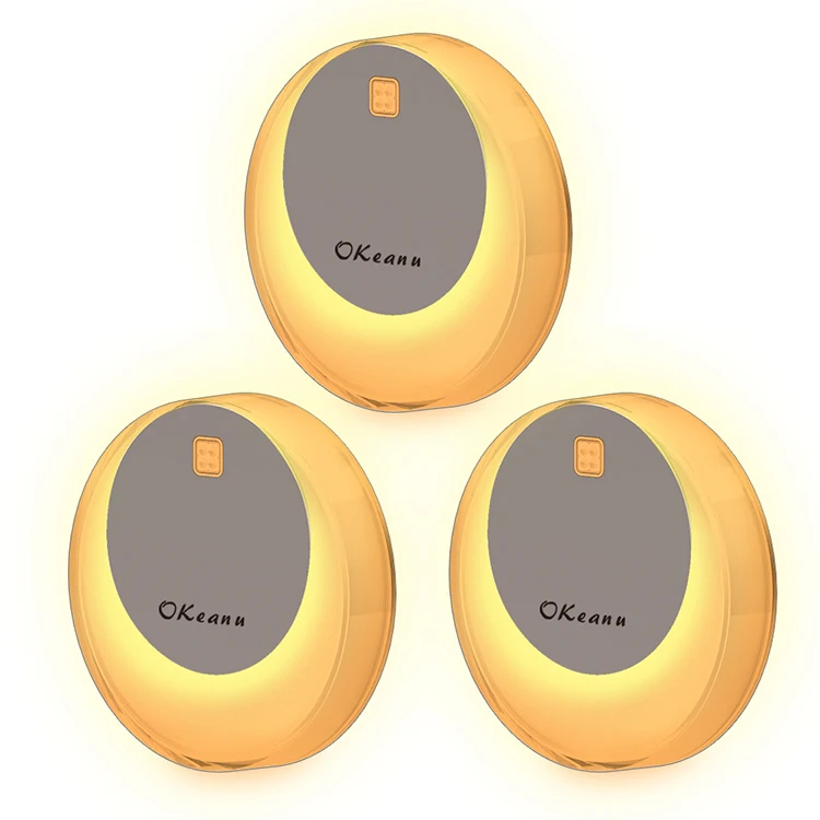 Беспроводной сенсорный ночник для туалета, светодиодный светильник с датчиком движения, зарядка через USB, светильник с датчиком движения, батарея