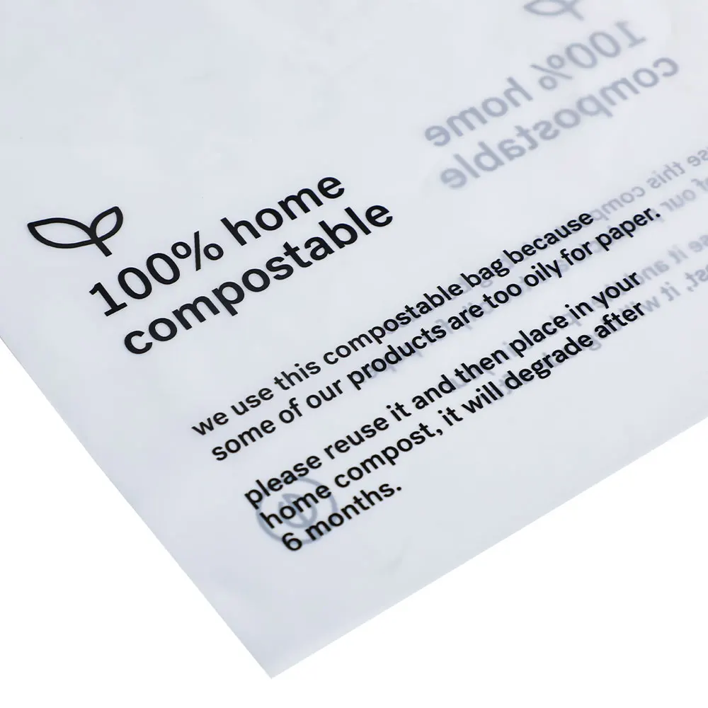 XCGS Wholesale Custom Size 100% Biodegradable PBAT Zipper Bags For Clothing Packaging