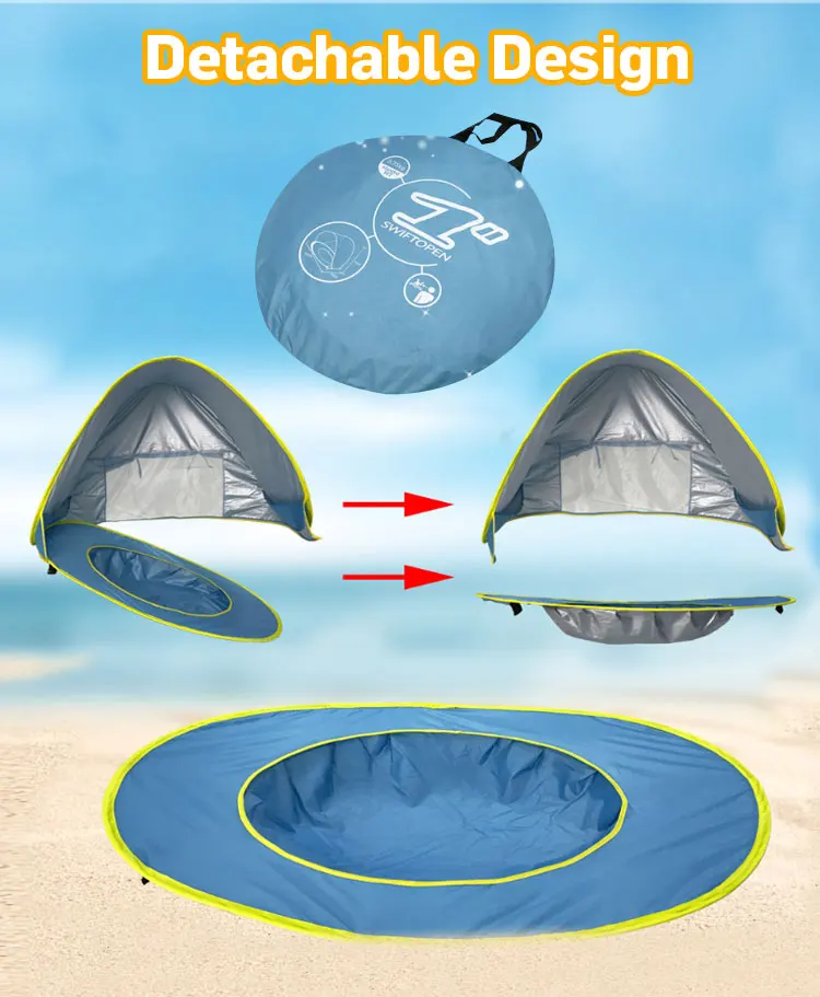 High Quality Outdoor Garden Backyard Kids Play Sun Shelter Quick Pop-Up Baby Beach Tent