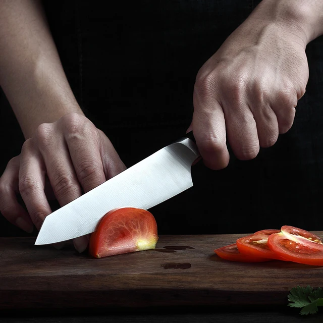 High quality 5 inch japan fruit knife with ebony wood handle with magnetic gift box