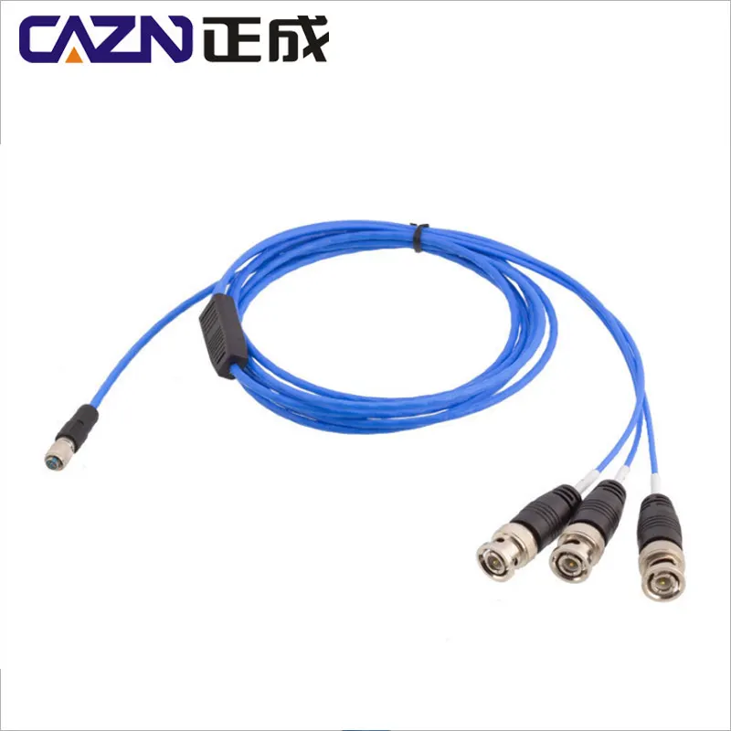 4Pin 1/4-28UNF to BNC PCB 3 to 1 Acceleration Sensor Cable CTC 034G20