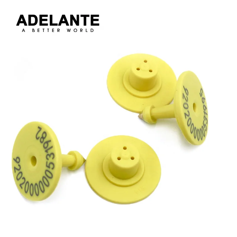 ADELANTE Manufacturer Wholesale RIF05 UHF 860-960MHz U9 Chip Long Range Reading Distance RFID Animal Ear Tag