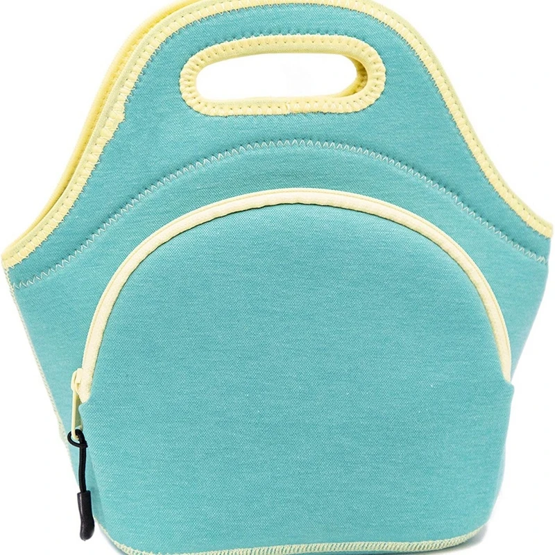 Heopono Soft Cotton Handle Reusable Washable Children Lunch Bag Lightweight Comfortable Convenient Soft  Keep Lunch Cooler Bag