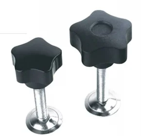 China Factory TOP Quality Star Plastic Head Thread Black handle knob