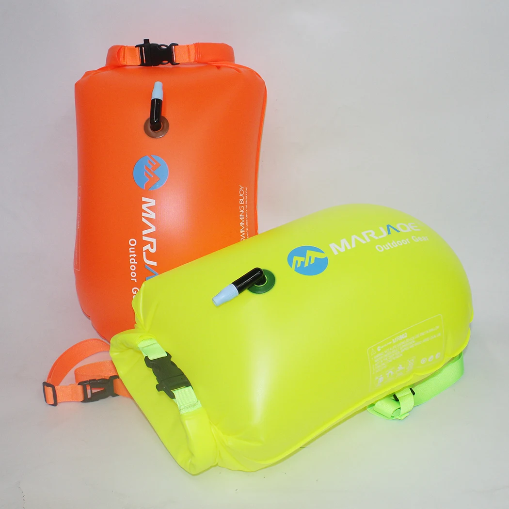 
MARJAQE Orange Inflatable Buoy In the Sea Safety Swim Training Buoy Storage Open Water Swimming Buoy 