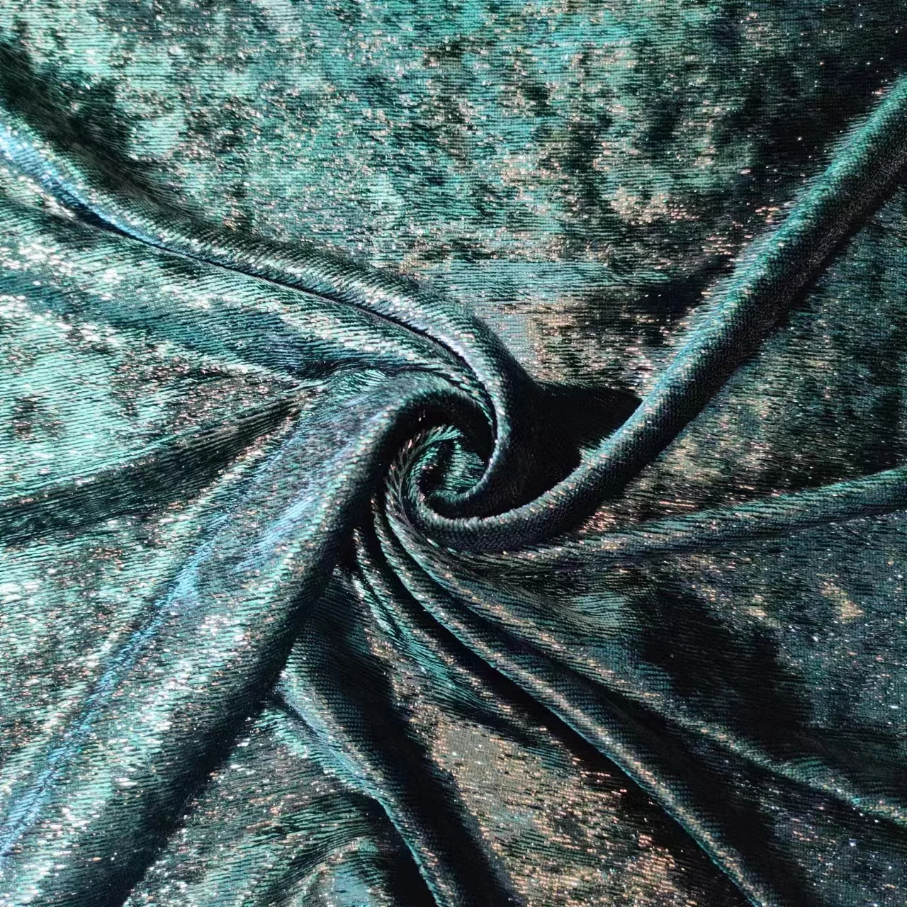 Custom 100%Polyester Woven Lurex Fabric Metallic Stripe Shinny No Stretch Micro Velvet Fabric For Women Dress Clothing Garment