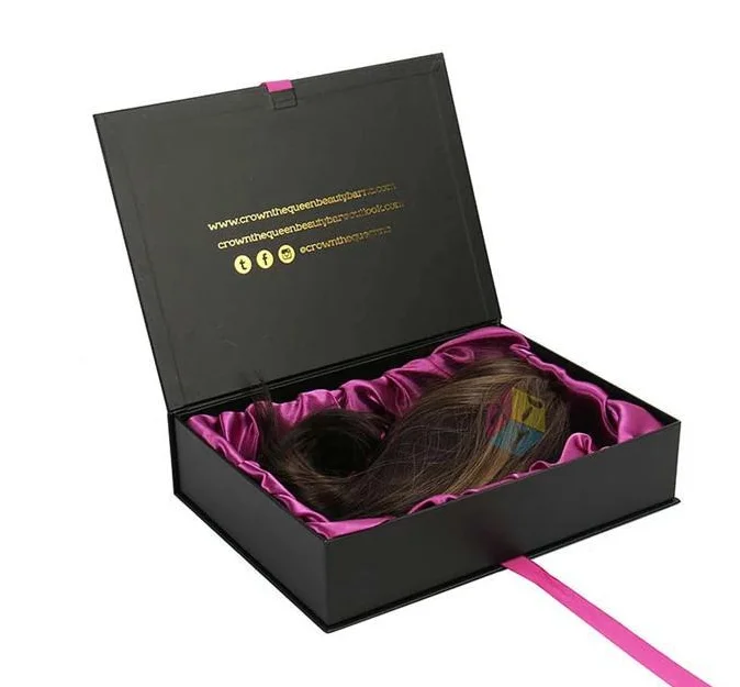 Wholesale hair box custom logo wig packaging box for wigs