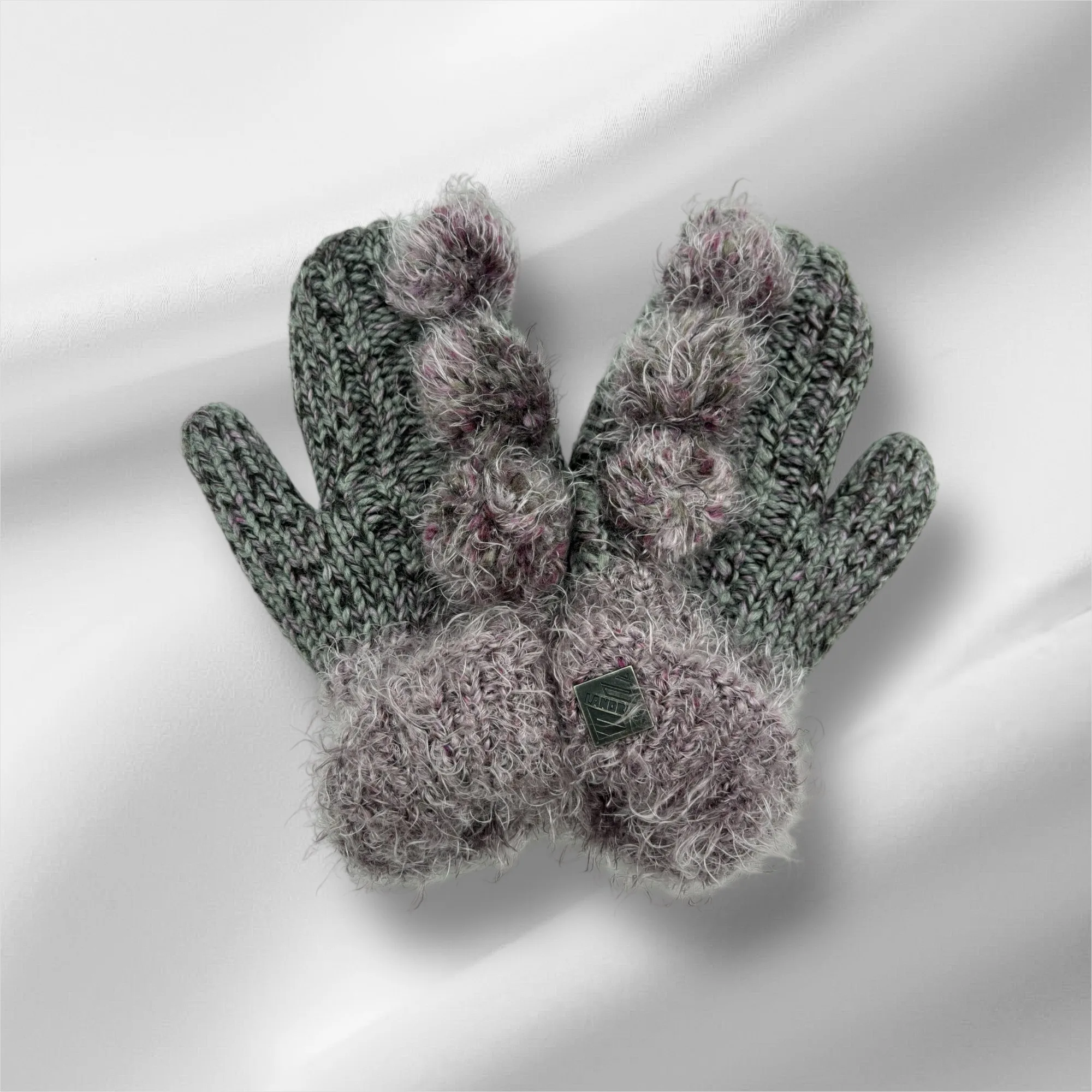 Excellent Offer Fashion Style Plain Knit and Cable Pattern Glove Mittens With Knitting Technics Christmas Gift