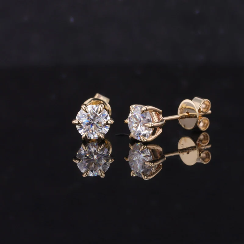 Gold hoop earrings 14k gold ear hoops wholesale gemstone raw stone earring silver stud moissanite earrings