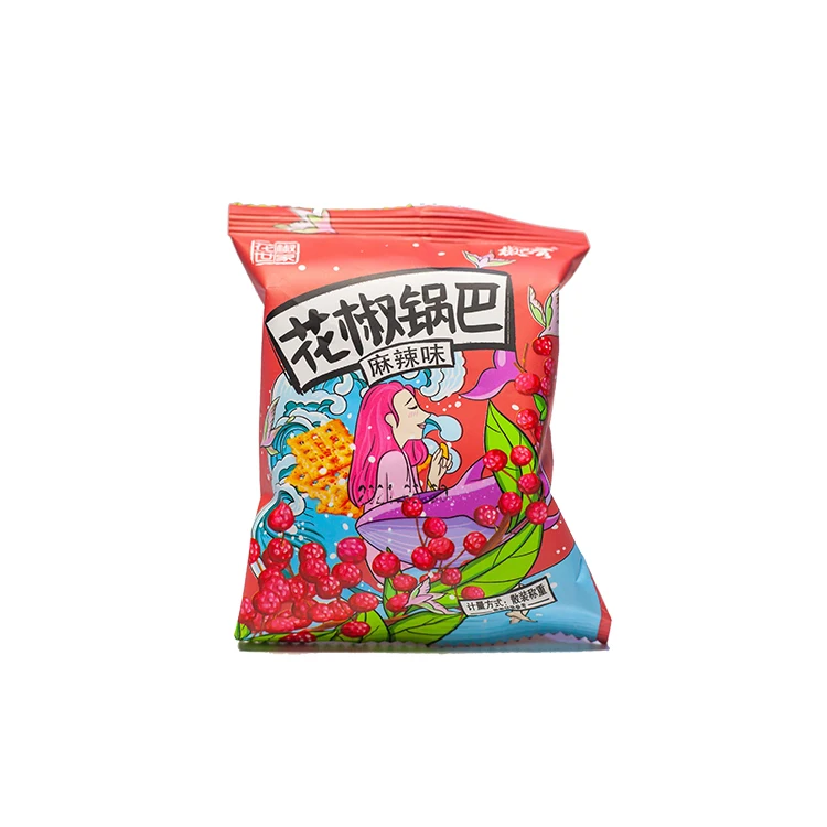  Mini rice crust Chinese crisp spicy fries peppercorn snacks flavors of explosive hot huajiaoshijia GuoBa.konjac