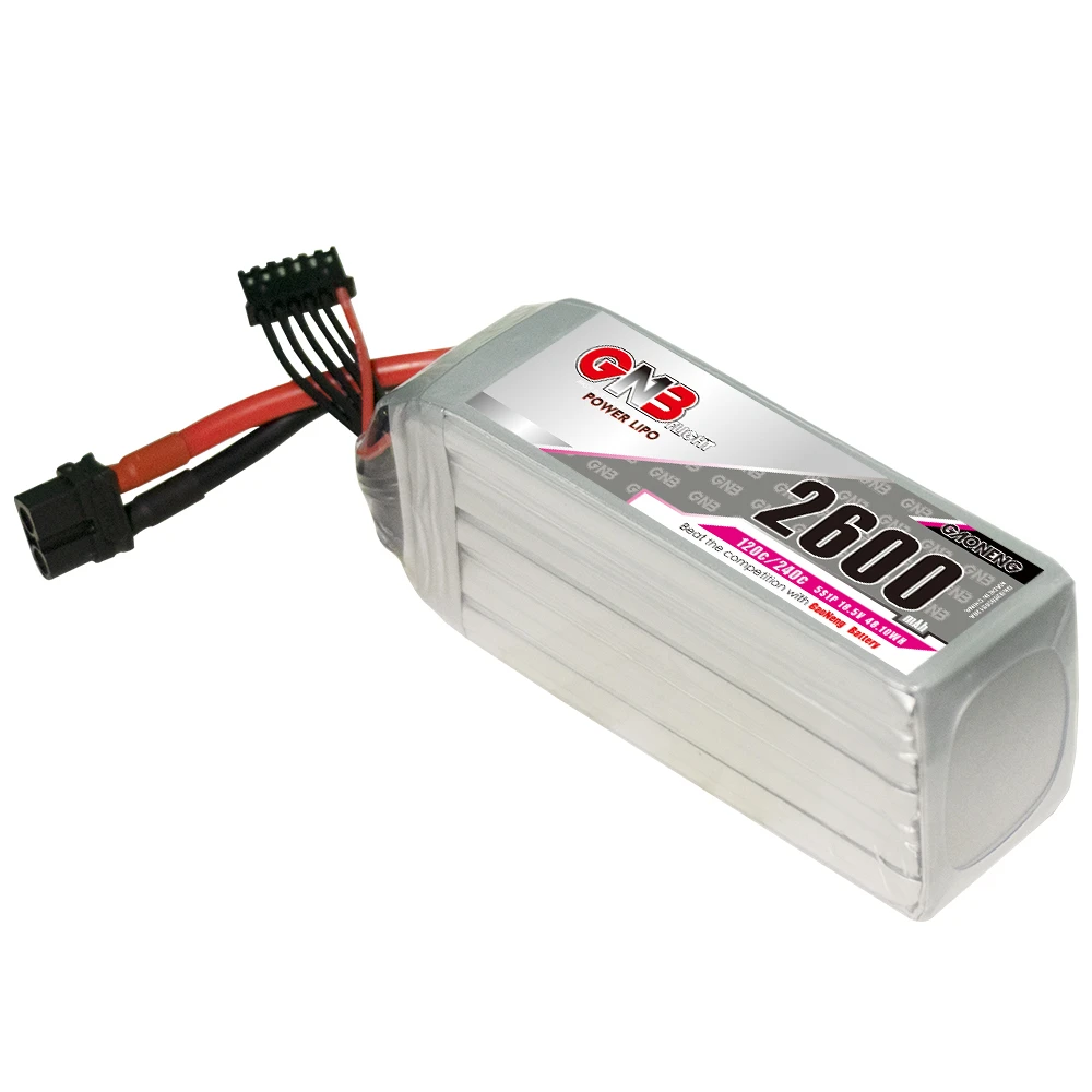 GAONENG GNB 2600MAH 5S 18.5V 120C XT60 RC LiPo battery Drone UAV Air Wing Drone Large Scale FPV Drone Soccer Racing Competition