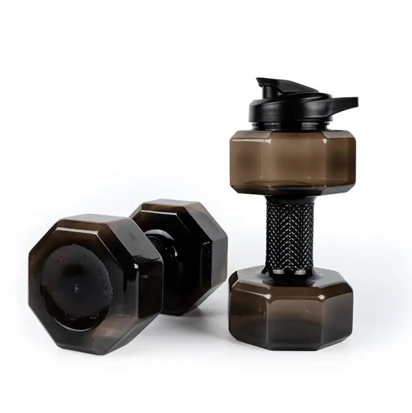 
Portable Plastic Water Cup 2.5L Dumbbell Space Cup Gym Fitness Wide Mouth Durable Protein Shaker Bottle with Custom LOGO 