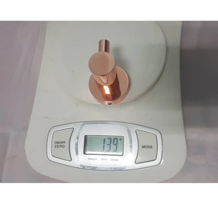 Bathroom Brass Single  Rose Gold Clothes Robe Coat Hanger Hook Rack
