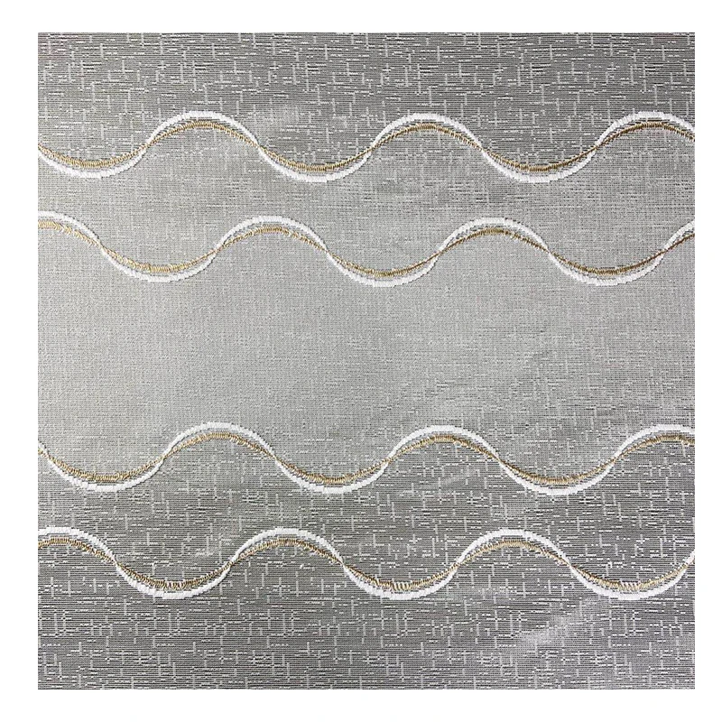 New Model Delicate Breathability White Lace mesh warp knit polyester curtains fabric sheer