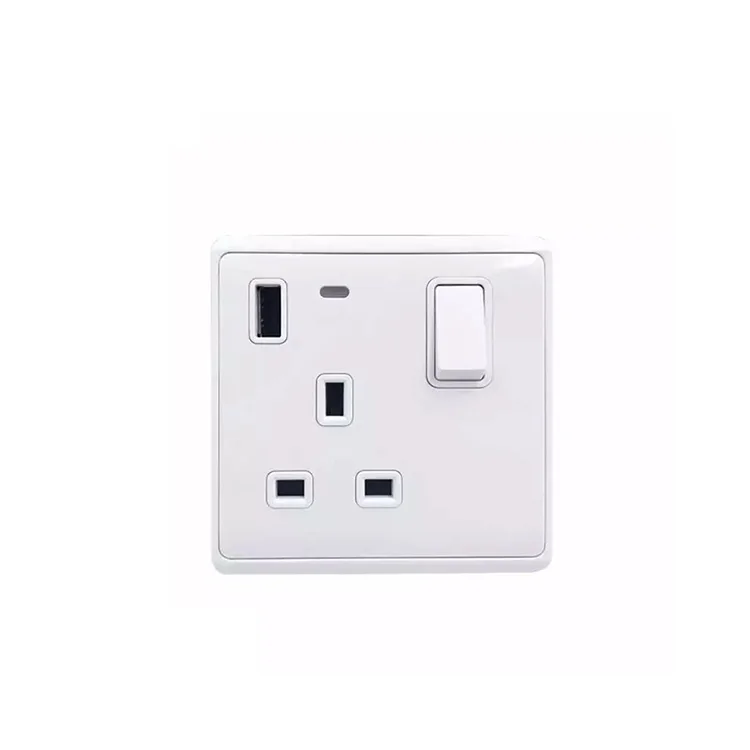 2021 Best Sale White Power Socket With Usb Socket And Switch