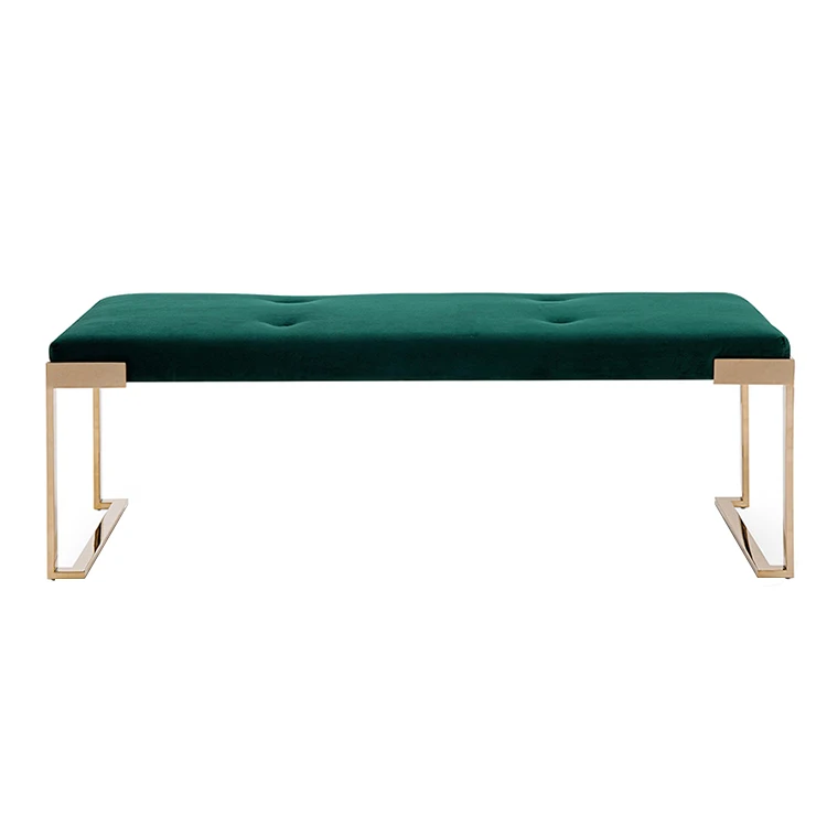 High Quality Custom Luxury Bed Chair Bench Modern Furniture Bedroom Bed End Stool