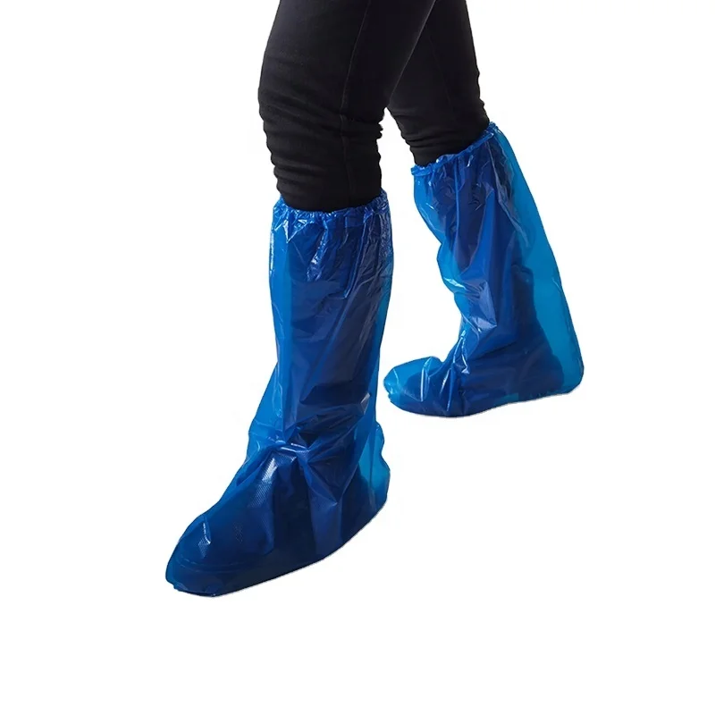 Съемный чехол для обуви с длинным коленом CPE PE пластиковый чехол для ног
