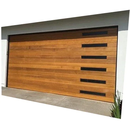 LongTai hot sell American Oak Wood Sectional Garage Door Aluminum Overhead Insulated 10x8 Flap Solid Wood Panels Garage Door
