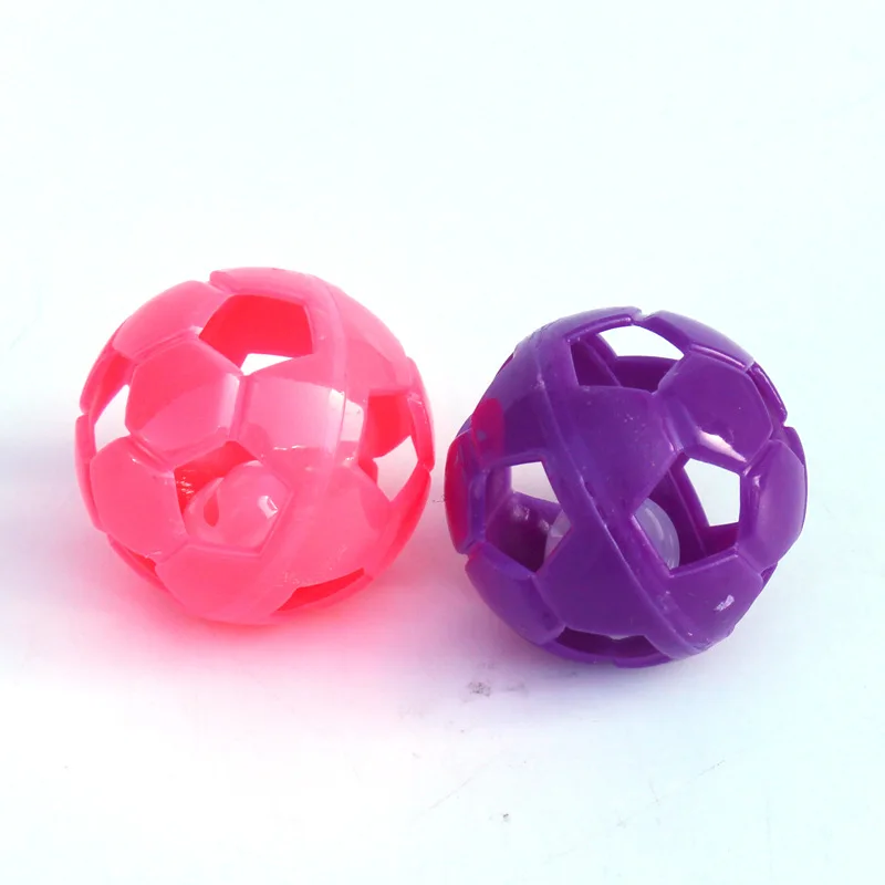 New cat toy ball plastic bell soccer 4cm funny cat ball cat catching ball pet toy