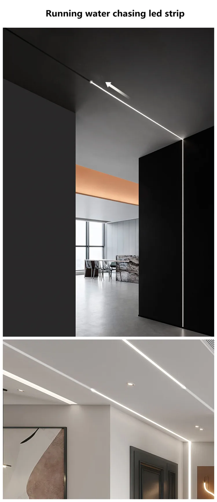 led strip white running water chasing led light strip 2835 120led per meter indoor decoration running led strip lights