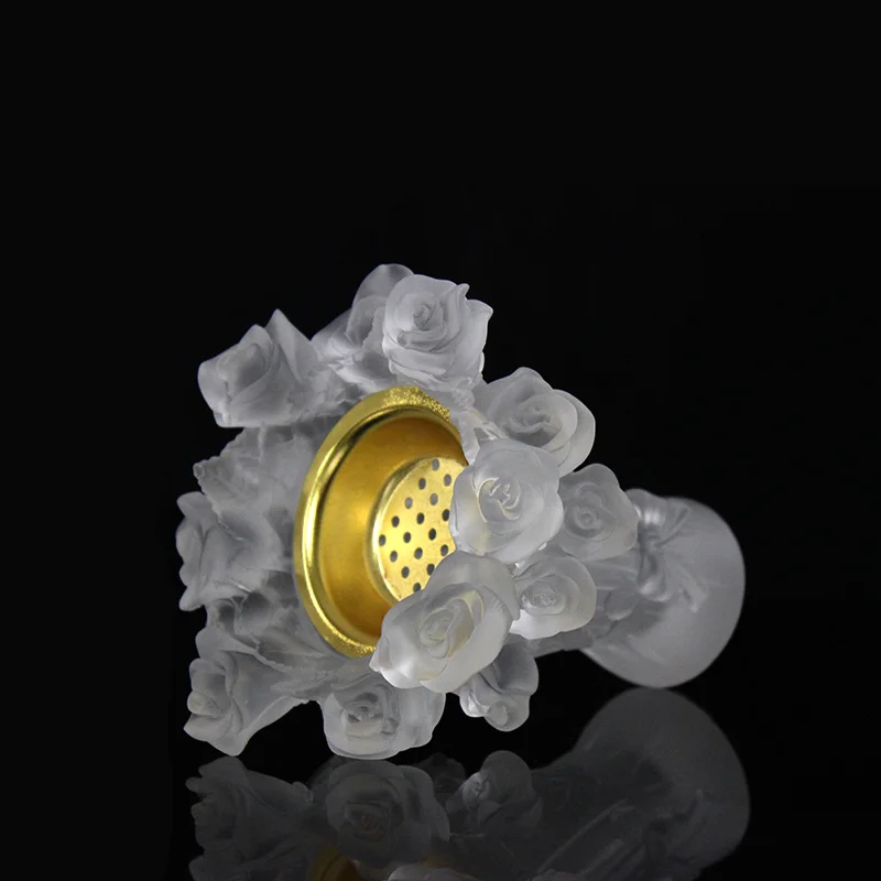 Fengming New Rose Bakhoor Burner Crystal Incense Burner Incense CN;GUA LOGO SANDALWOOD Indian Can Be Customized Color Customized