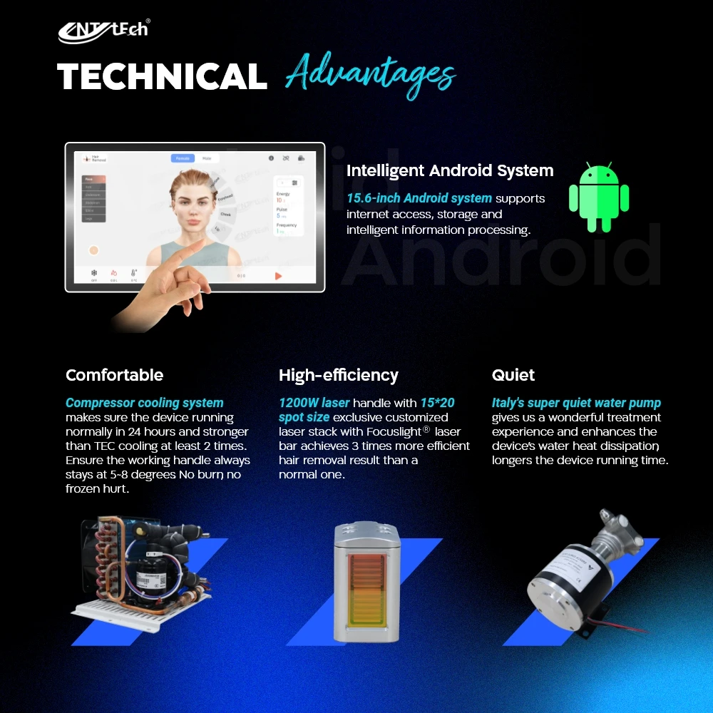 Professional unt laser ice 1200W diode laser hair removal 755nm 808nm 1064nm laser hair removal machine