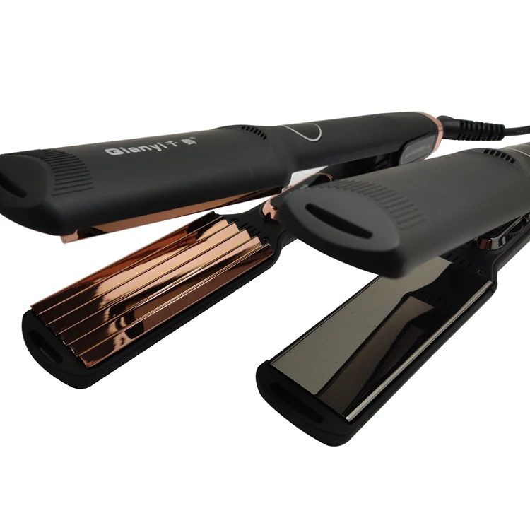 Salon Use Styling Tourmaline Ceramic Titanium Plate Corrugation Hair Crimper Wavers Straighteners Flat Hair Crimping Iron