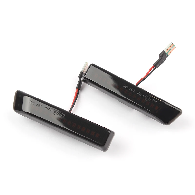 ADT Smoked Lens Sequential Flowing Front Fender Side Marker Lights Compatible with 3 Series E36 X5 E53 LED Side Marker Amber