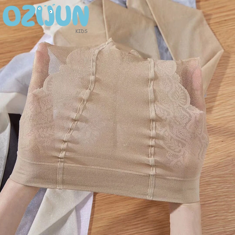 
Summer Children Girls Sheer Silk Ballet Stockings Transparent Pantyhose Sparkling Core-spun Silk Glitter Baby Girls Tights kids 