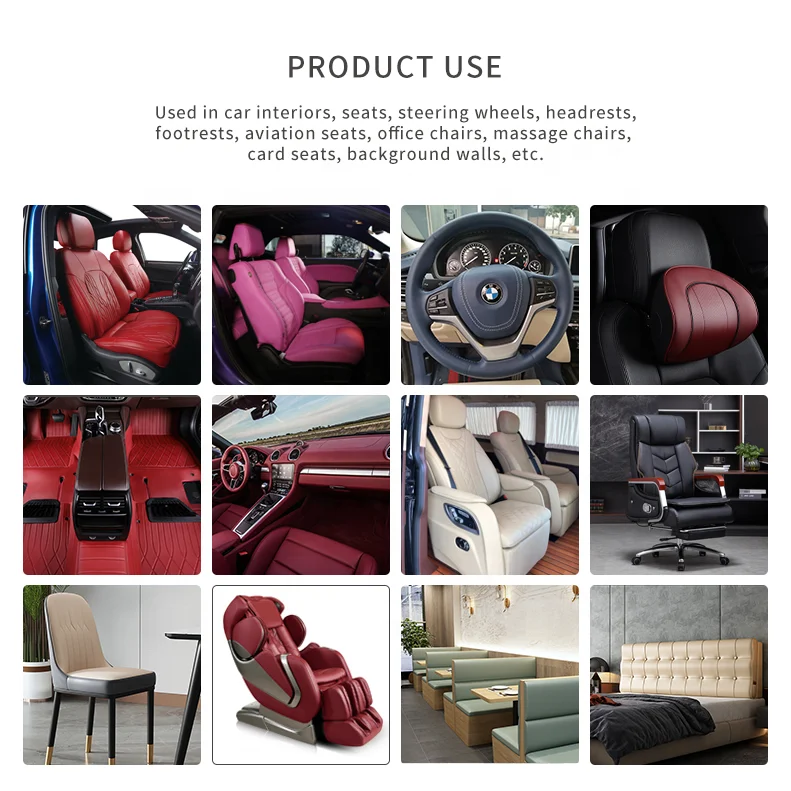 Car Seat Fabric Classic Luxury Faux Nappa PU Leather Upholstery Fabric  Microfiber Car Seat Material
