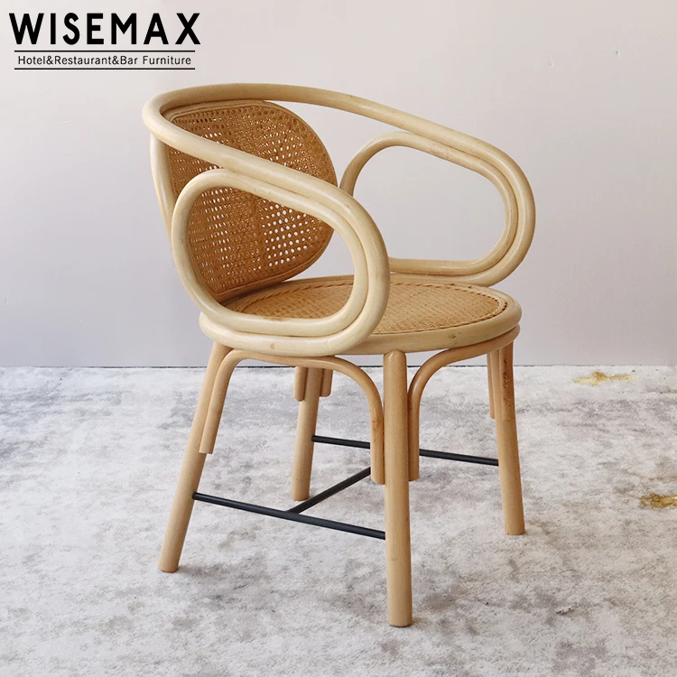 Мебель WISEMAX в скандинавском стиле новый стиль обеденный стул из твердой древесины ротанга тростника для ресторана thonet