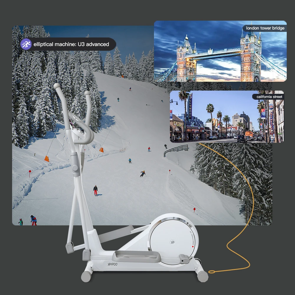 YPOO Professional factory elliptical machine magnetic elliptical trainer machine elliptical stepper machine with YPOOFIT APP