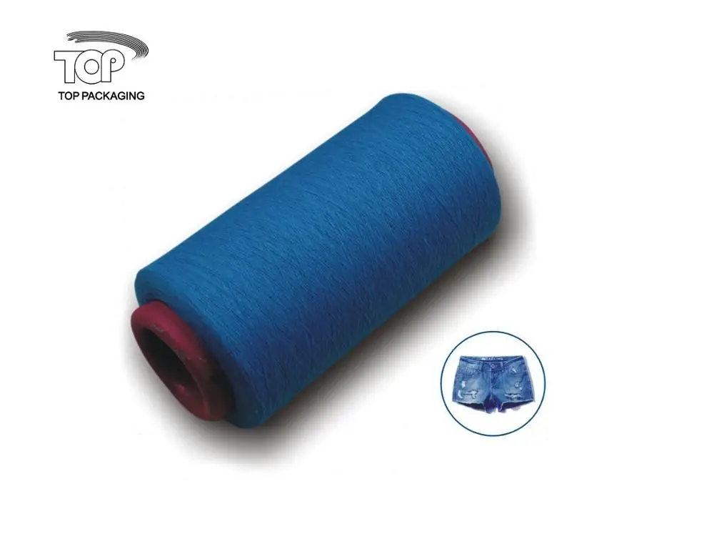 
blue yarn for jeans recycled jeans yarn made by TAITAN machine 