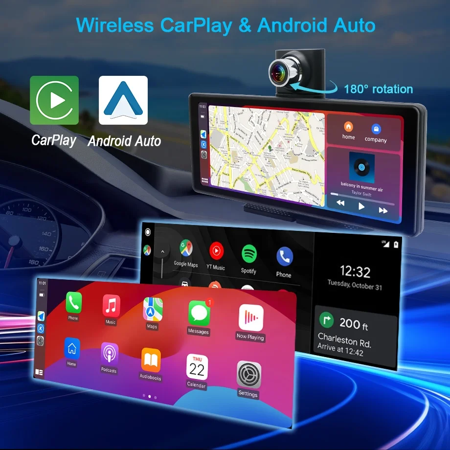 IOS Certificated Global Hot Selling 8.1 Inch Portable Carplay Android Auto Multi-media Player with for Vehicle Electronics