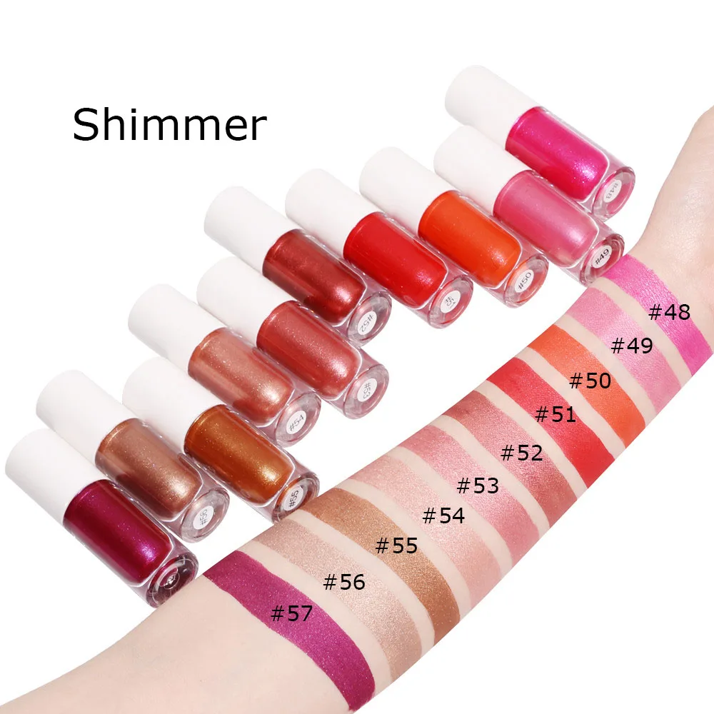 high quality cosmetic make your own 57 colors no logo nude liquid lipstick makeup matte  lip gloss