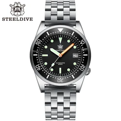 Factory Price! SD1979 Black Dial Steeldive Brand Stainless Steel High Quality 20ATM Waterproof Diving Watch with Sapphire glass