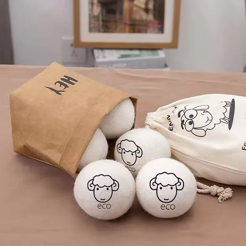 Best Selling Reusable Custom Logo New Zealand Organic Laundry Wool Felt Dryer Ball for Washing Machine
