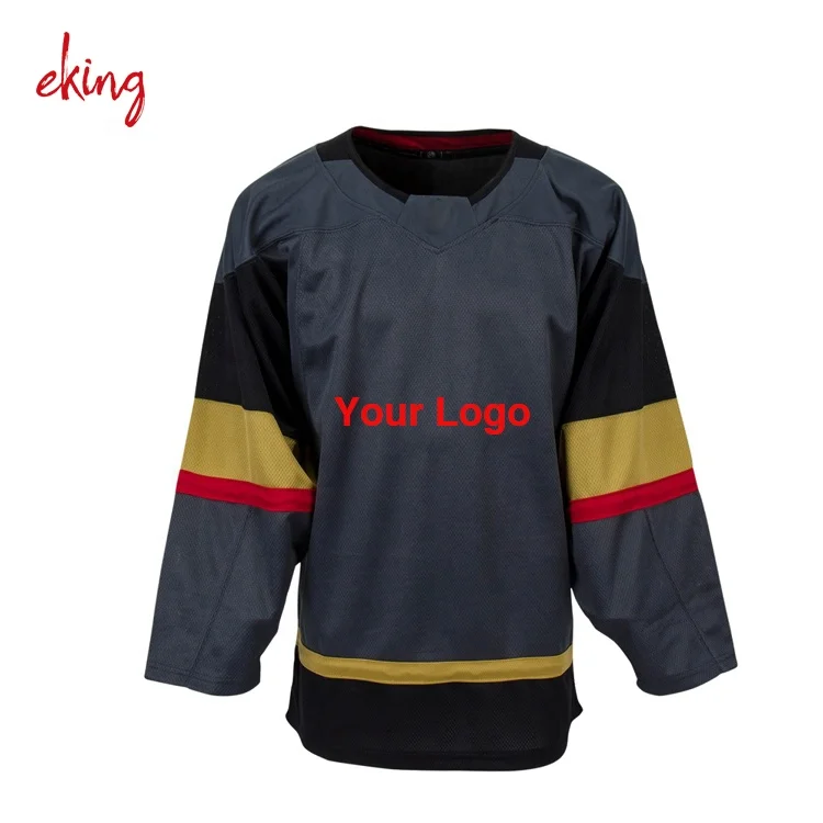 Custom practice goalie cut ice hockey jersey embroidered
