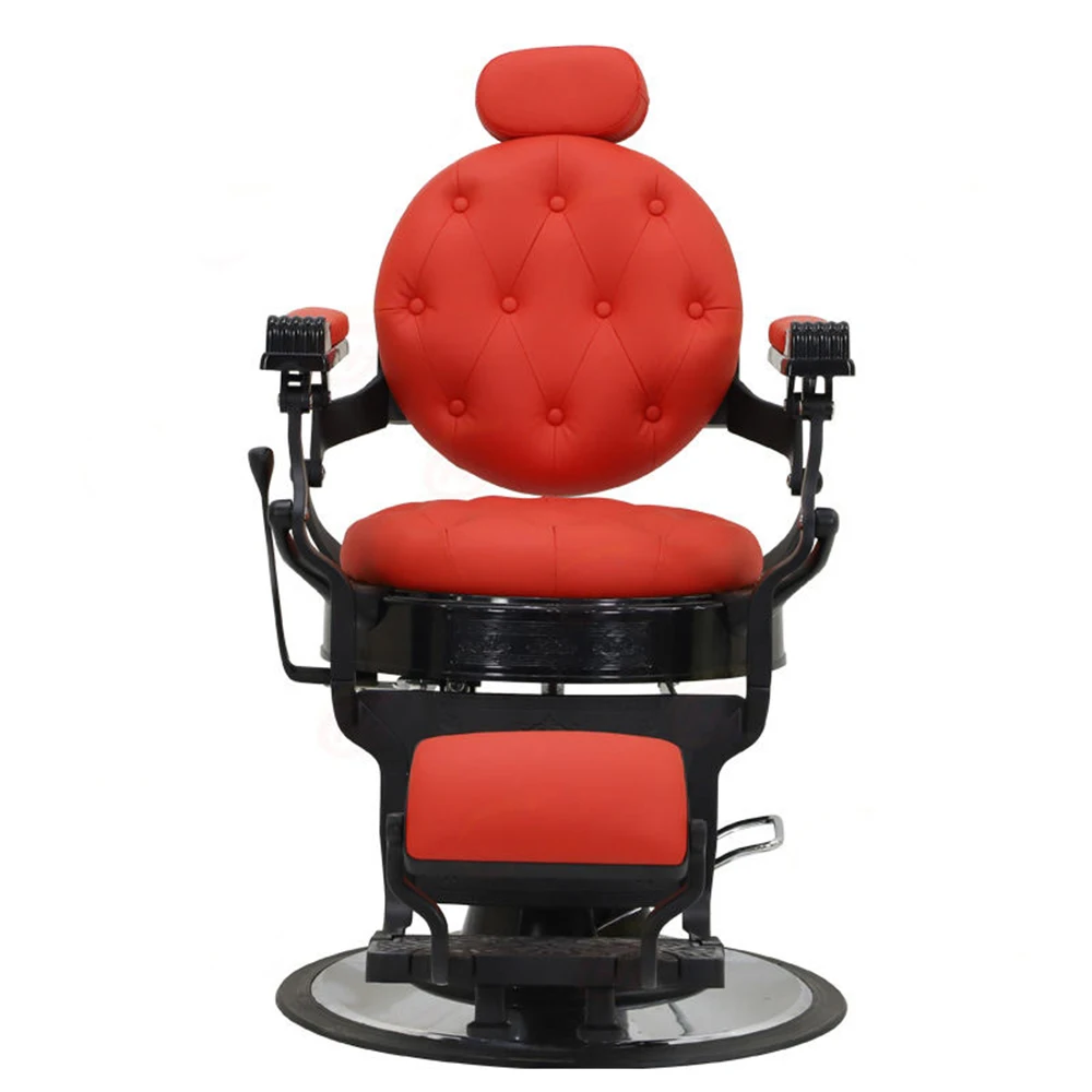 wholesale price custom salon reclining hydraulic pump vintage red barber shop chair for men