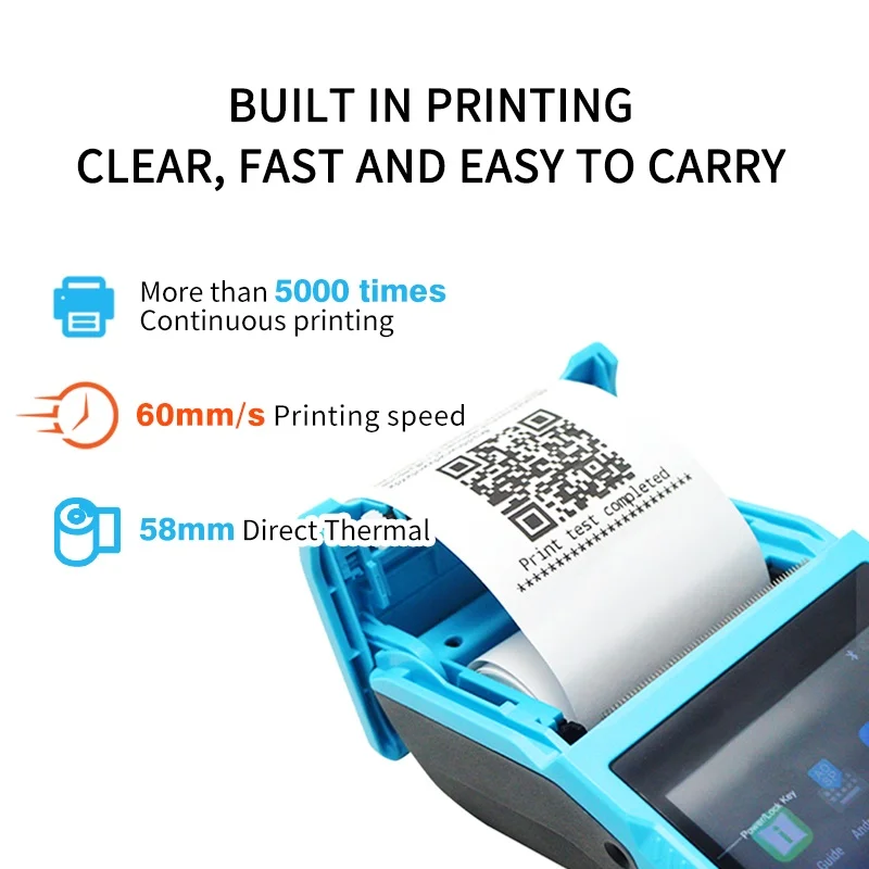 Cheap Q2i Handheld POS Terminal 5.5 Inch Android 8.1 Wireless Data POS System Bluetooth USB NFC-Payment & Lottery Mobile Machine