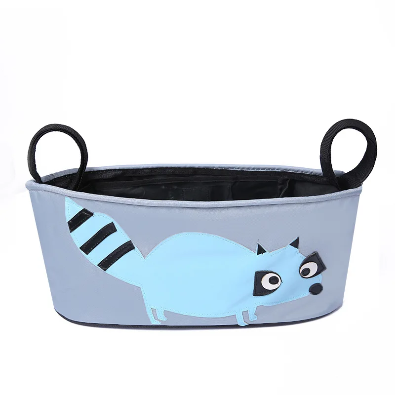 Factory wholesale universal animal pattern diaper bag baby stroller organizer with insulated cup holders