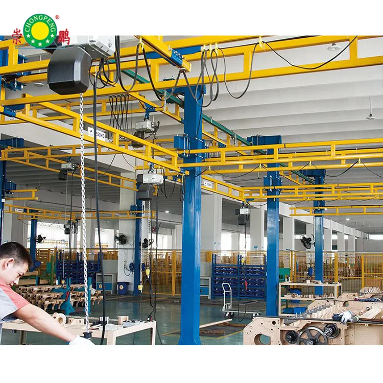 Supply Workstation Rigid Light Freestanding Bridge Crane Monorail Workshop Crane