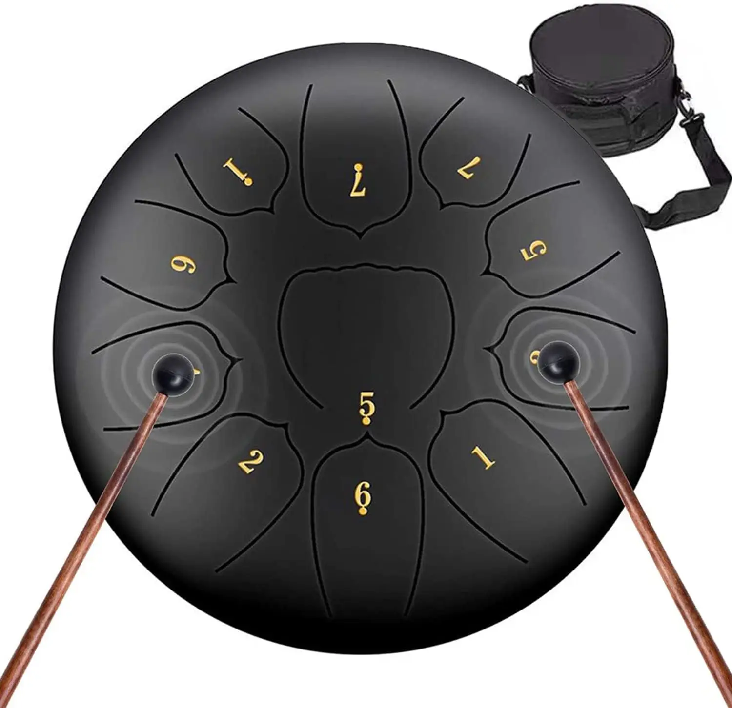 Steel Tongue Drum 11 Notes 10 Inch Percussion Instrument D Key Meditation Mind Healing Yoga