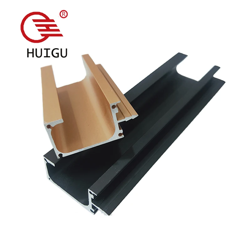 China Supplier Extrusion Aluminum Profiles Gold Aluminium Handle Profile for wardrobe