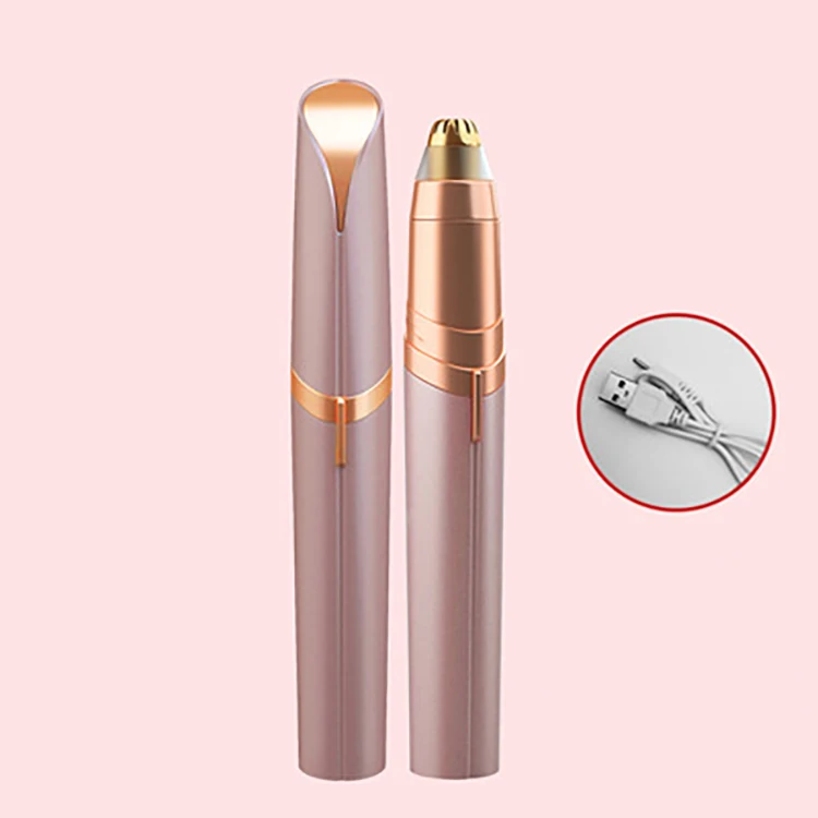 Popular Nose Hair Removal Electric Trimmer Lipstick Shape Women Eyebrow Trimmer Pencil