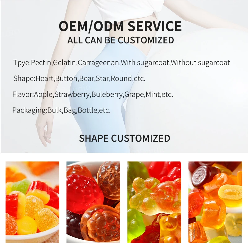 Factory Custom Label Skin Care Maximum Strength Repair Skin Gsh Gummies