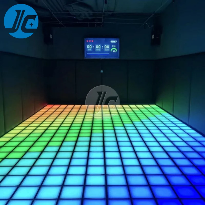 Colorful Lighted LED Dance Floor Dance Floor with LED Light Panel Interactive LED Dance Floor for Kid Games