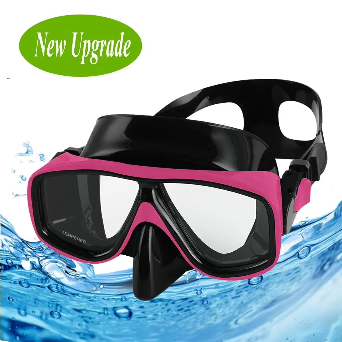 New Model Wide  Diving Mask Tempered Glass Silicone Glasses Frame Diving Mask  Manufacturers