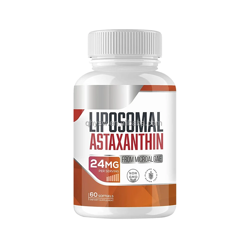 OEM Strength Liposomal Astaxanthin Supplement Plant Astaxanthin Softgels Supports Activity Skin & Eye Health Support